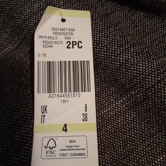 Anne Klein 2 Pc Grey Short Sleeve Suit - Picture 7 of 15